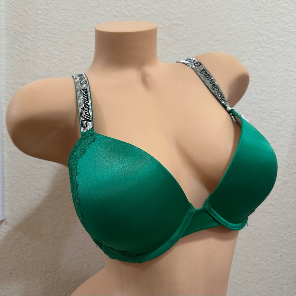 34DD, 36DD Victoria's Secret Green Push-Up Bra